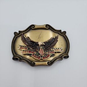 Vintage The Right To‎ Bear Arms Eagle Second Amendment GUNS Belt Buckle